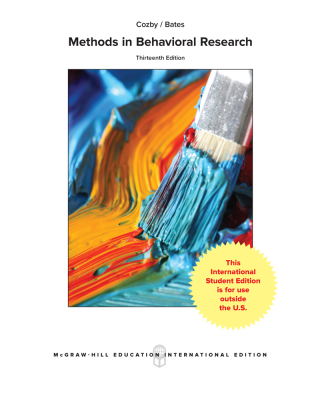 Cover image: Online Access for Methods in Behavioral Research 13th edition 9781260084207