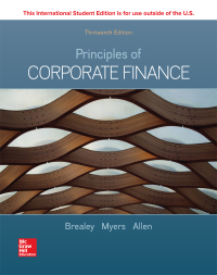 Cover image: Principles of Corporate Finance 13th edition 9781260565553