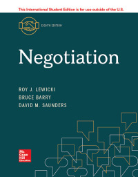 Cover image: Negotiation 8th edition 9781260565591