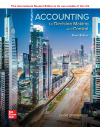 Imagen de portada: Accounting for Decision Making and Control 10th edition 9781260565478