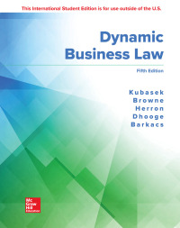 Imagen de portada: Dynamic Business Law 5th edition 9781260566635