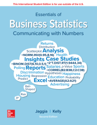 Cover image: Essentials of Business Statistics 2nd edition 9781260547658