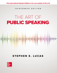 Cover image: The Art of Public Speaking ISE 13th edition 9781260548099