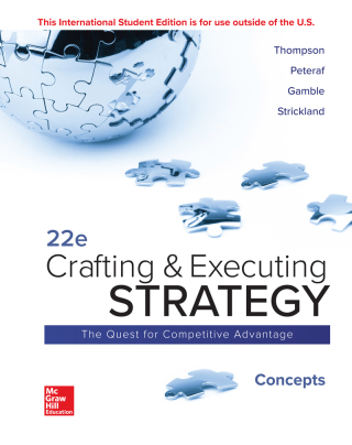 Cover image: ISE Crafting and Executing Strategy: Concepts 22nd edition 9781260565935