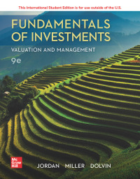 Cover image: Fundamentals of Investments 9th edition 9781260570335