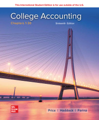 صورة الغلاف: College Accounting ( Chapters 1-30) 16th edition 9781260570946