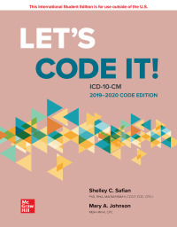 Cover image: Let's Code It! ICD-10-CM 2019-2020 Code Edition ISE 2nd edition 9781260589849