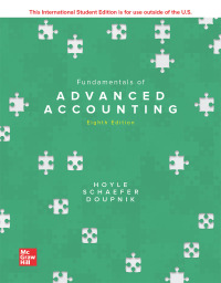 Cover image: Fundamentals of Advanced Accounting ISE 8th edition 9781260597479