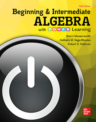 Cover image: Beginning and Intermediate Algebra with P.O.W.E.R. Learning 5th edition 9781260097511