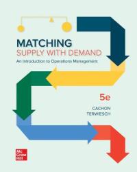Cover image: Matching Supply with Demand 5th edition 9781260716276
