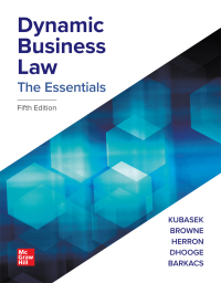 Cover image: Dynamic Business Law: The Essentials 5th edition 9781260253382