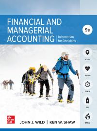 Cover image: Financial and Managerial Accounting 9th edition 9781260728774