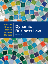 Cover image: Dynamic Business Law 6th edition 9781260733976
