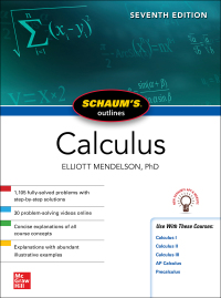 Cover image: Schaum's Outline of Calculus 7th edition 9781264258338