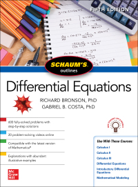 Imagen de portada: Schaum's Outline of Differential Equations, Fifth Edition 5th edition 9781264258826