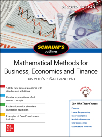 Imagen de portada: Schaum's Outline of Mathematical Methods for Business, Economics and Finance, Second Edition 2nd edition 9781264266876