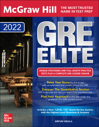 Cover image: McGraw Hill GRE Elite 2022 8th edition 9781264267156