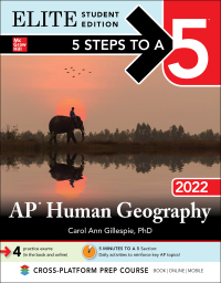 Omslagafbeelding: 5 Steps to a 5: AP Human Geography 2022 Elite Student Edition 1st edition 9781264267583