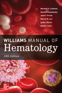 Cover image: Williams Manual of Hematology 10th edition 9781264269204