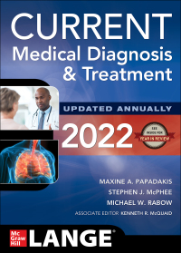 Cover image: CURRENT Medical Diagnosis and Treatment 2022 61st edition 9781264269389