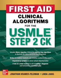 Imagen de portada: First Aid Clinical Algorithms for the USMLE Step 2 CK 1st edition 9781264270132