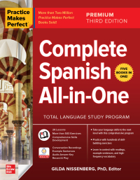 Cover image: Practice Makes Perfect: Complete Spanish All-in-One, Premium Third Edition 3rd edition 9781264285549