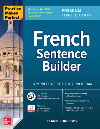 Cover image: Practice Makes Perfect: French Sentence Builder, Premium Third Edition 1st edition 9781264286027