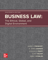 Cover image: Business Law 18th edition 9781260736892