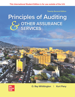 Cover image: ISE Principles of Auditing & Other Assurance Services 22nd edition 9781260598087