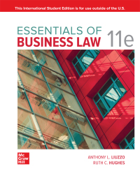 Imagen de portada: Essentials of Business Law ISE 11th edition 9781264363988