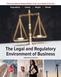 Imagen de portada: The Legal and Regulatory Environment of Business ISE 19th edition 9781264364336