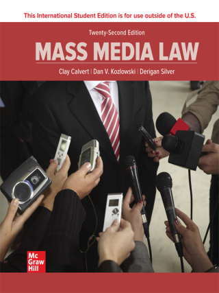 Cover image: Mass Media Law ISE 22nd edition 9781265824839