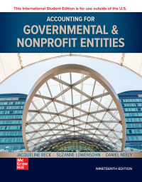 Cover image: Accounting for Governmental & Nonprofit Entities 19th edition 9781265669454
