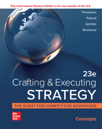 صورة الغلاف: Crafting and Executing Strategy: Concepts ISE 23rd edition 9781264370597