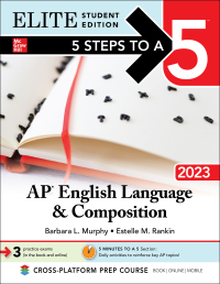 Imagen de portada: 5 Steps to a 5: AP English Language and Composition 2023 Elite Student Edition 1st edition 9781264450480