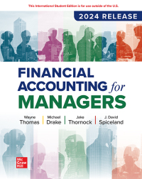Imagen de portada: Financial Accounting for Managers: 2024 Release ISE 2nd edition 9781264589111