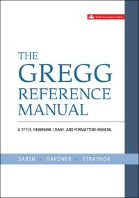 Cover image: The Gregg Reference Manual 10th edition 9781264928033