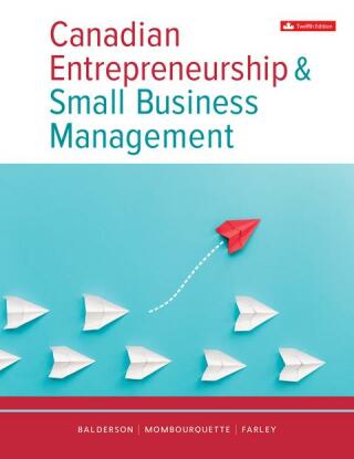Cover image: Canadian Entrepreneurship And Small Business Management 12th edition 9781264853489