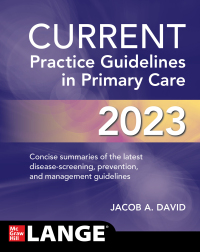 Imagen de portada: CURRENT Practice Guidelines in Primary Care 2023 20th edition 9781264892228