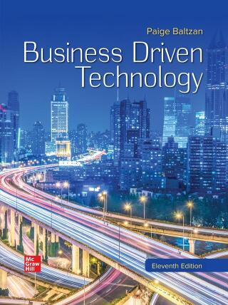 Cover image: Business Driven Technology 11th edition 9781264535989