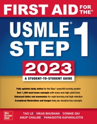 Imagen de portada: First Aid for the USMLE Step 1 2023 33rd edition 9781264946624