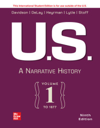 Cover image: US: A Narrative History Volume 1: To 1877 ISE 9th edition 9781260598070