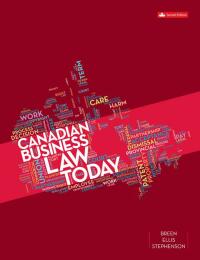 Cover image: Canadian Business Law Today 2nd edition 9781260881400