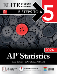 表紙画像: 5 Steps to a 5: AP Statistics 2024 Elite Student Edition 1st edition 9781265263539