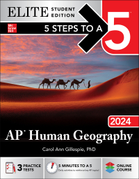 Imagen de portada: 5 Steps to a 5: AP Human Geography 2024 Elite Student Edition 1st edition 9781265282790