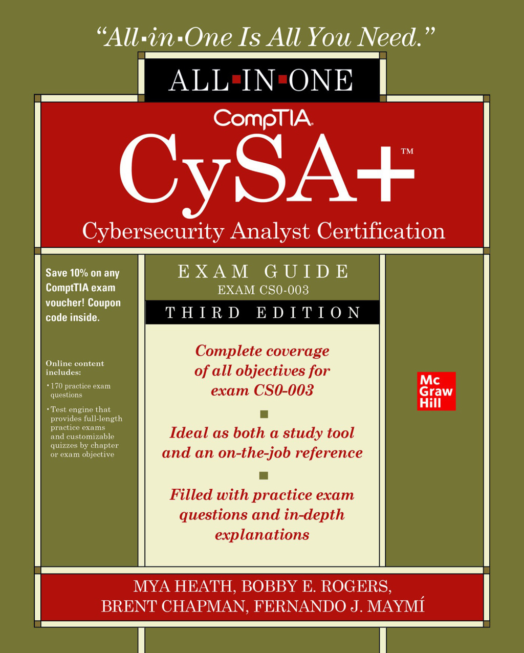 CompTIA CySA+ Cybersecurity Analyst Certification All-in-One Exam Guide, (Exam CS0-003) 3rd Edition