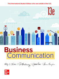 Cover image: Business Communication ISE 13th edition 9781265045630