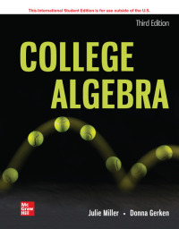 Cover image: ISE College Algebra 3rd edition 9781265246600