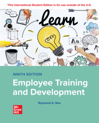 Cover image: Employee Training & Development 9th edition 9781265079833