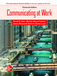 Imagen de portada: Communicating at Work 13th edition 9781265226060